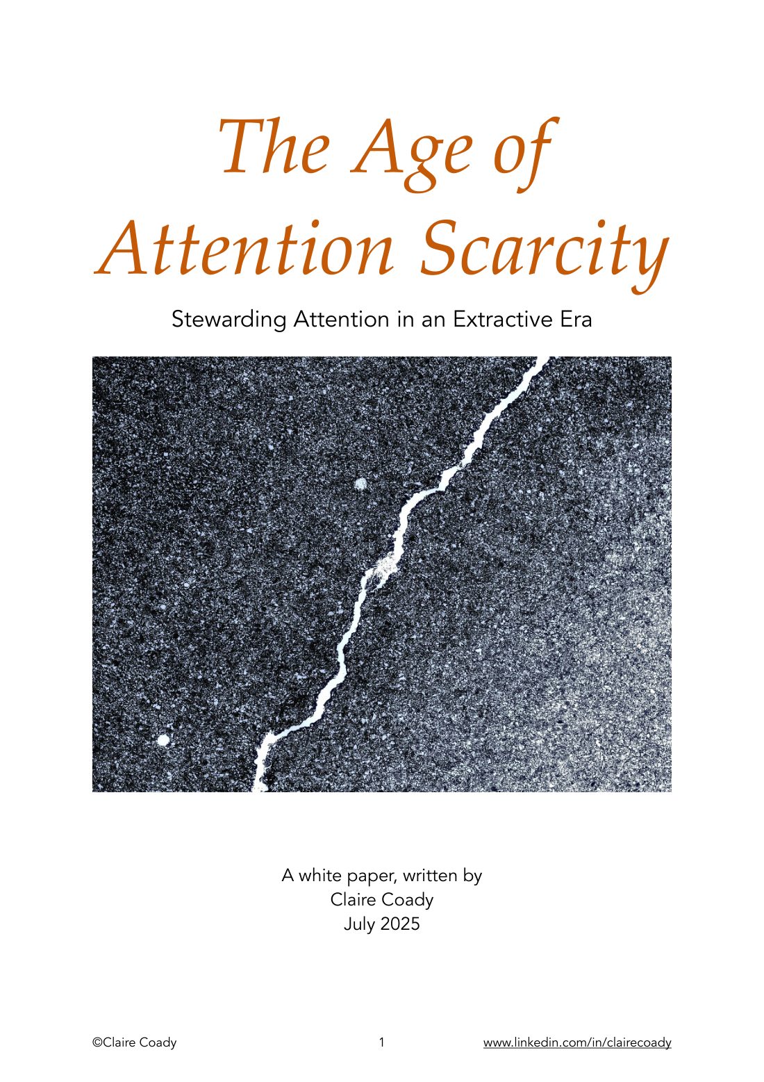 Attention Scarcity - Claire Coady